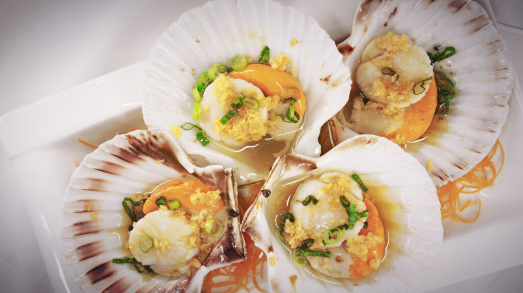 Steamed Scallops from Chinese restaurant in Gosforth NE3 Newcastle upon Tyne