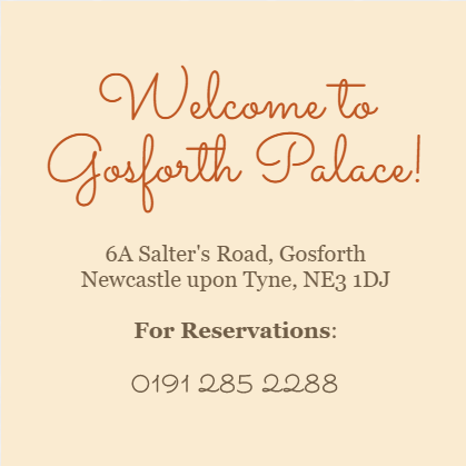 Gosforth Palace Chinese Reataurant in Gosforth Newcastle upon Tyne